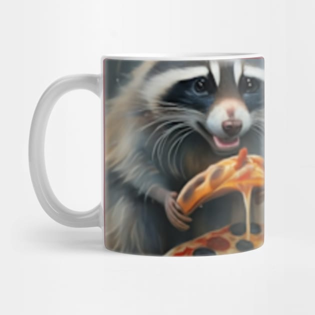 Raccoon funny gift raccoon eating pizza gift ideas by WeLoveAnimals